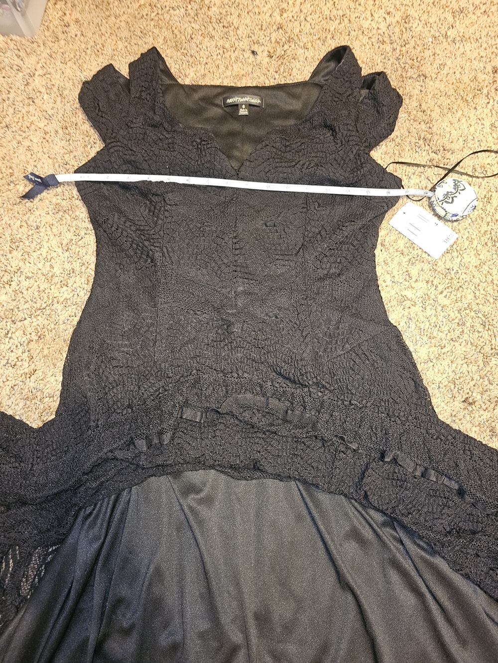 Rabbit Rabbit Rabbit Black V-Neck Cap Sleeve High-Low Dress - Picture 8 of 8